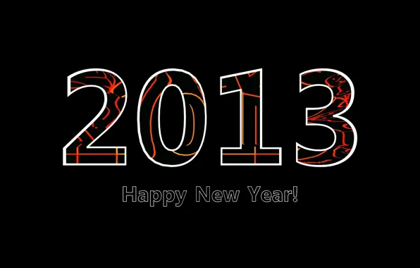 Праздник, надпись, новый год, Happy New Year, 2013