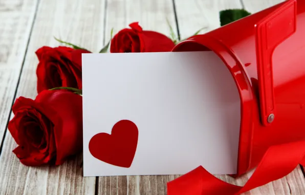 Картинка сердечки, red, love, heart, romantic, gift, roses, красные розы