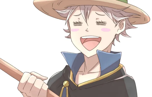 Улыбка, шляпа, мальчик, Black Clover, Asta, Чёрный Клевер