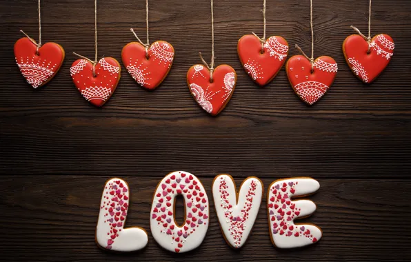 Картинка любовь, романтика, сердечки, red, love, romantic, hearts, Valentine's Day