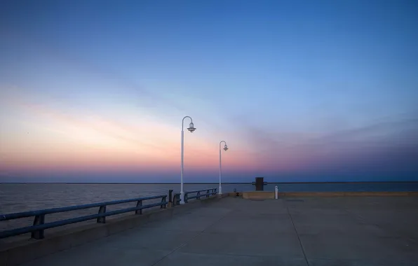 Картинка United States, Downtown, Wisconsin, Milwaukee, Sunset at Pier Wisconsin