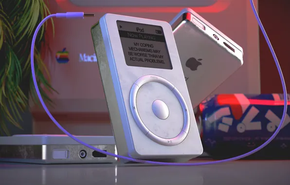 IPod, Музыка, Стиль, Арт, 80s, Style, Macintosh, Рендеринг