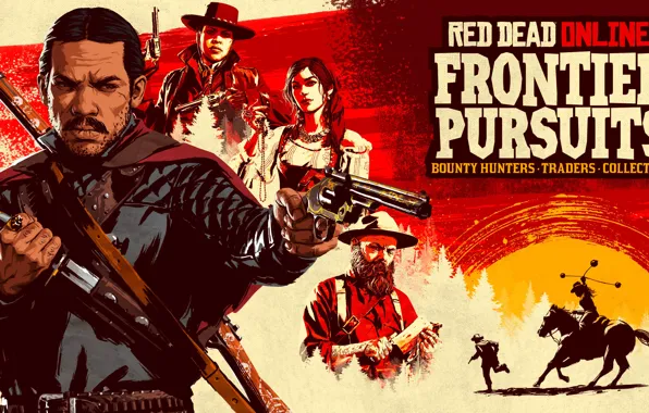 Картинка оружие, нож, бандиты, Дикий Запад, револьвер, Red Dead Redemption 2, Red Dead Online, Крипс