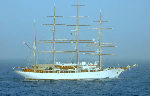 Море, парусник, дымка, Sea Cloud
