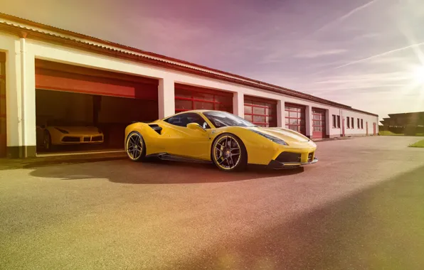 Машина, авто, гараж, Ferrari, феррари, Rosso, Novitec, 488 GTB
