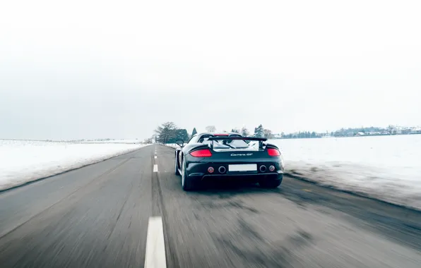 Картинка car, Porsche, road, Porsche Carrera GT