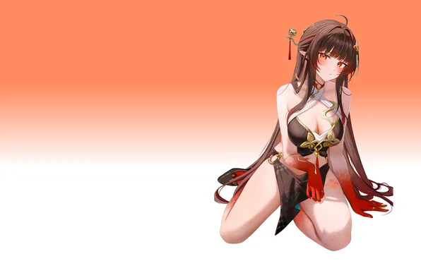 Kawaii, red, girl, anime, red eyes, pretty, brunette, babe