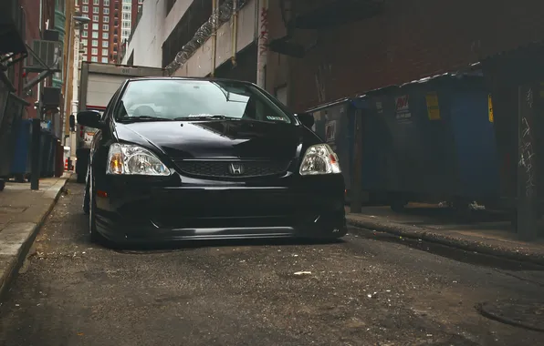 Картинка черная, Honda, black, хонда, Civic, цивик, Type R, EP3