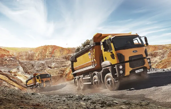 Ford, cargo, 8x4, dump truck