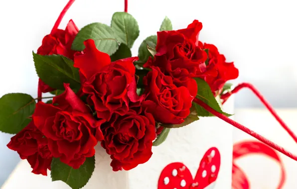 Картинка цветы, розы, love, rose, heart, romantic, Valentine's Day