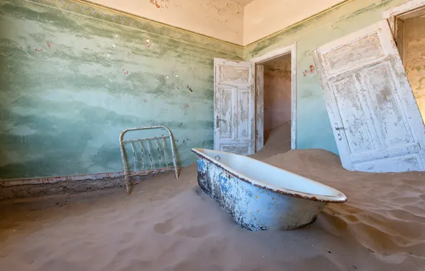 Картинка песок, комната, ванна