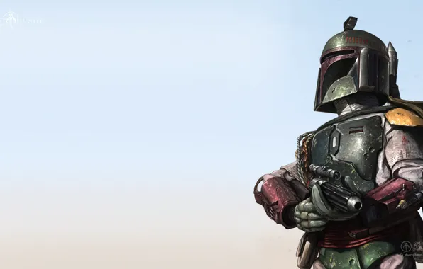 Рисунок, Star Wars, Art, Звездные Войны, Boba Fett, Боба Фетт, The Bounty Hunter, Boba