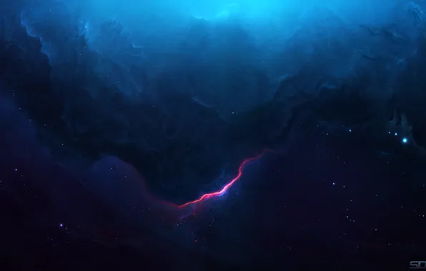 Звезды, Космос, Туманность, Fantasy, Арт, Stars, Space, Art