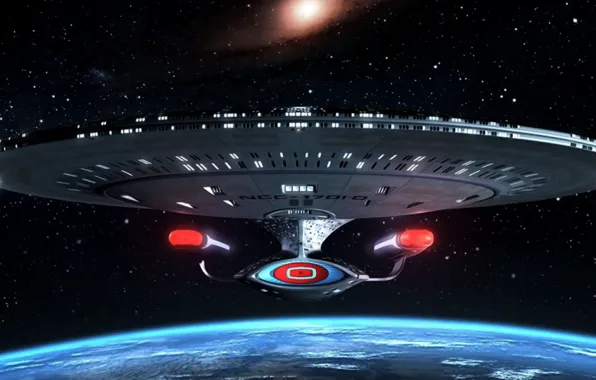 Enterprise, starship, star trek, Enterprise D, galaxy class