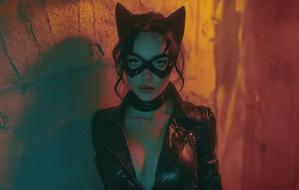 Girl, young, beautiful, model, cosplay, Catwoman