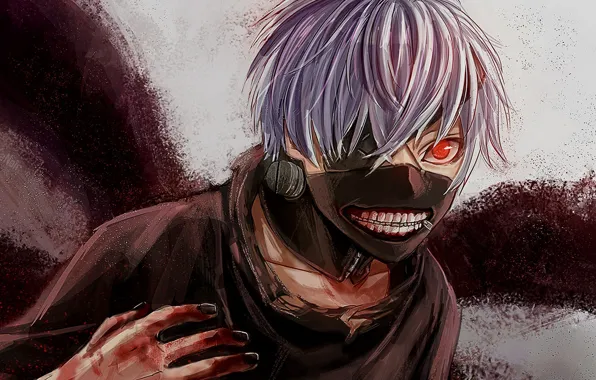 Маска, гуль, токийский монстр, Tokyo Ghoul, канеки, Канеки Кен