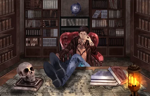 Game, One Piece, pirate, anime, man, manga, office, japanese