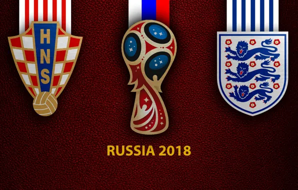 Wallpaper, sport, logo, football, FIFA World Cup, Russia 2018, Croatia vs England