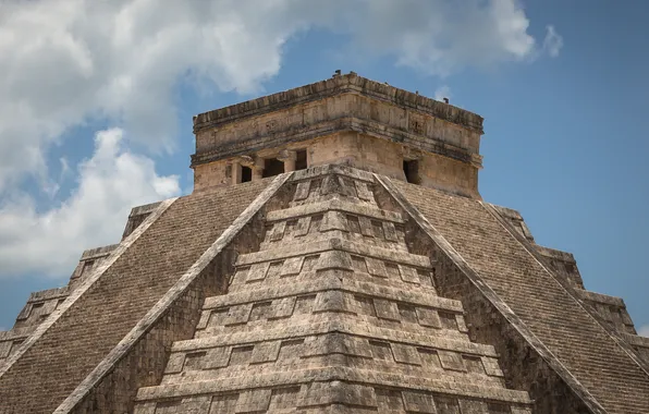 Пирамида, архитектура, мексика, Chichen Itza