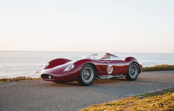 Maserati, 1957, ретро автомобили, единственный экземпляр, retro cars, Maserati 200SI, the only instance, Fantuzzi