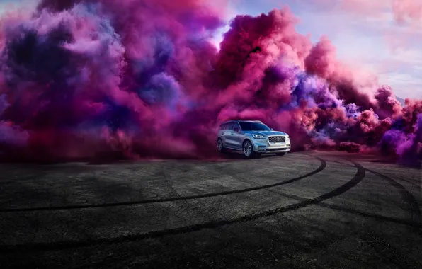 Транспорт, дым, след, автомобиль, LINCOLN AVIATOR