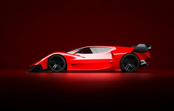 Красный, Авто, Машина, Стиль, Фон, Red, Car, Art