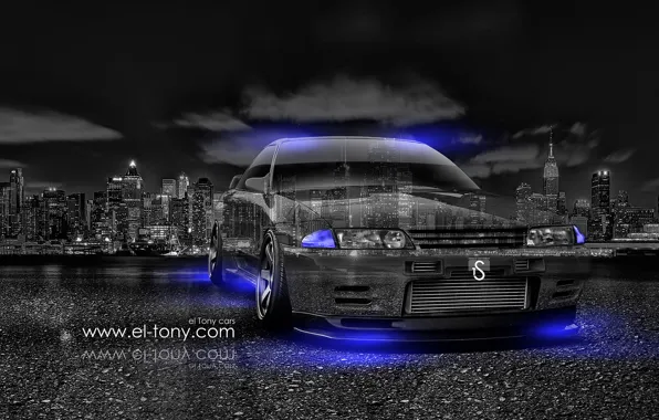-Car, -Crystal, -City, -2014-Blue, Nissan-Skyline, -GTR, -R32
