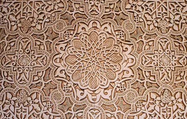 Текстура, орнамент, мастерство, резьба по дереву, мавританский узор