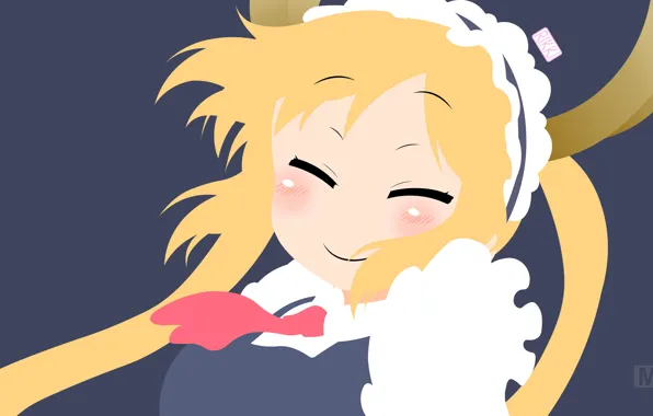 Девушка, улыбка, девочка, Kobayashi-San Chi no Maid Dragon, Дракон-Горничная Кобаяши