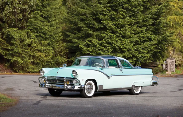 Ford, экстерьер, ретро автомобили, 1955, Fairlane, Crown, Victoria, Skyliner