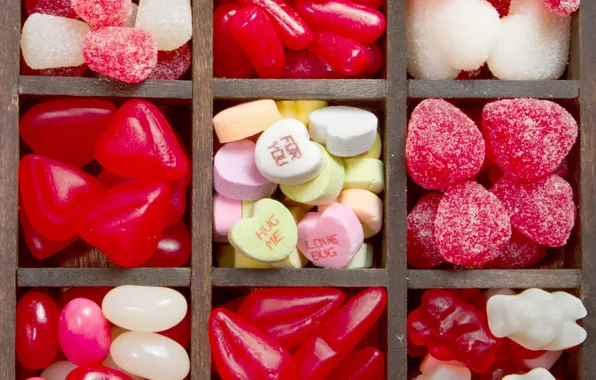 Конфеты, love, heart, romantic, sweet, мармелад, candy, valentine`s day