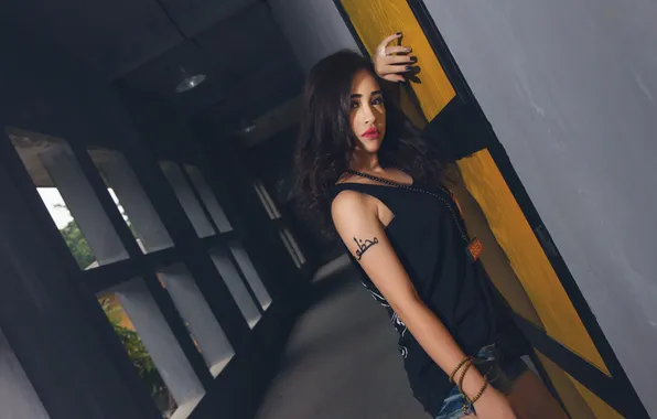 Взгляд, девушка, фон