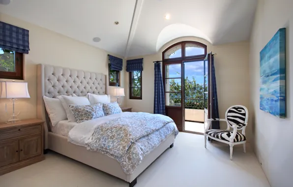 Картинка дизайн, вилла, спальня, кровать, interior, design, bedroom
