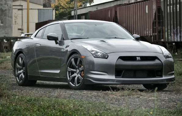 Вагоны, silver, R35, Nissan GTR, жд лорога