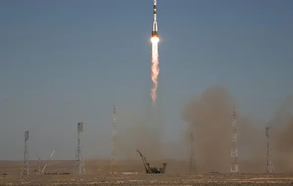 Картинка ракета, запуск, Союз ТМА-16