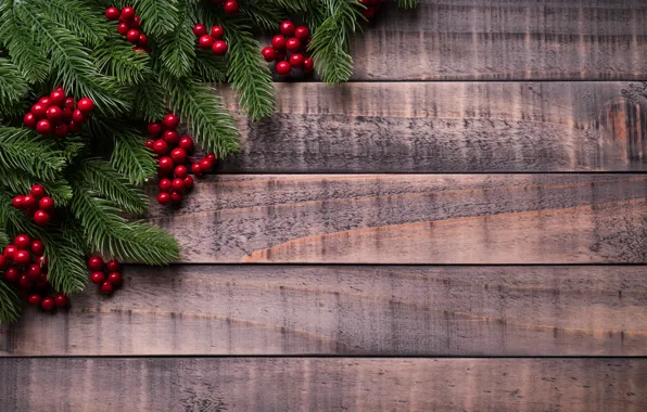 Картинка украшения, ягоды, Рождество, Новый год, christmas, new year, wood, merry