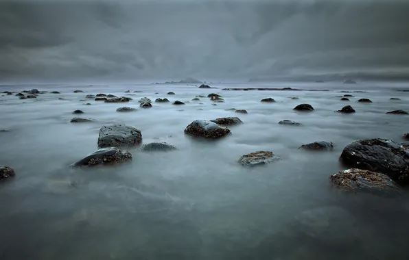 Вода, облака, камни, Орегон