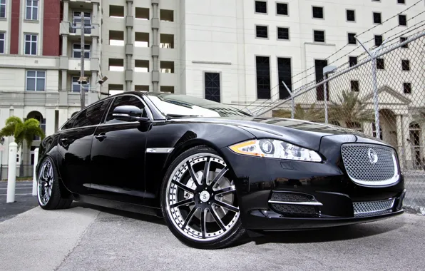 Черный, тюнинг, Jaguar, ягуар, black, tuning, XJL