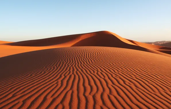 Песок, лето, небо, пустыня, жара, desert summer