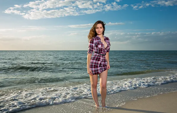 Картинка море, девушка, ноги, Sabrina