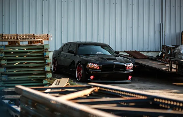 Black, dodge, charger