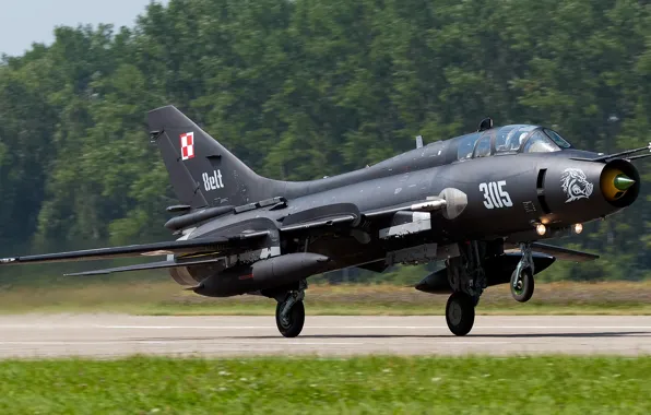 Посадка, Истребитель-бомбардировщик, Шасси, Су-22, Sukhoi Su-22M4, ВВС Польши, Су-22М4, ПТБ