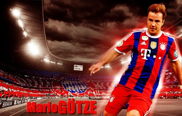 Wallpaper, sport, stadium, football, player, FC Bayern Munchen, Allianz Arena, Mario Gotze