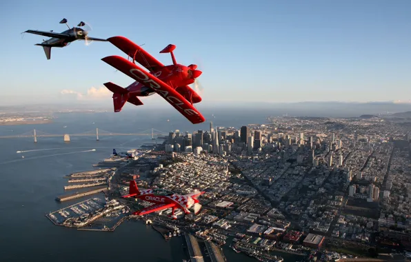 Самолеты, пилотаж, San-Francisco, Team-Oracle