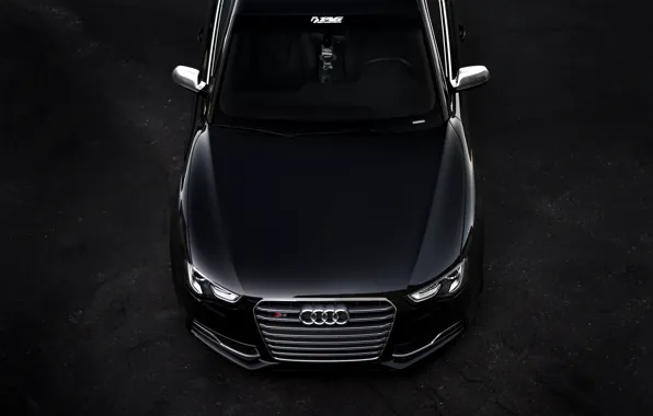 Audi, ауди, чёрная, перед, black, front