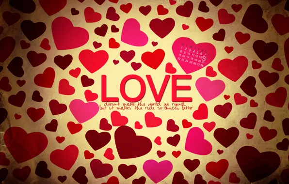 Любовь, сердце, день святого валентина, дата, февраль