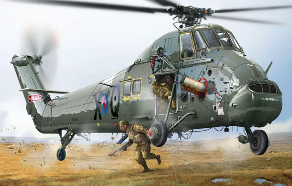 Великобритания, Westland Wessex, Wessex UH.5 Royal Navy Helicopter, Tiziano Gollini, многоцелевой вертолет