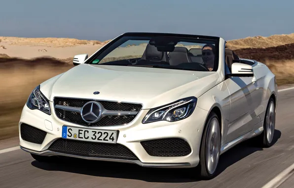 Картинка белый, Mercedes-Benz, мерседес, AMG, передок, Cabrio, Sports Package, E 400