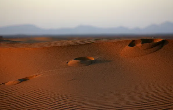 Песок, макро, следы, фото, ветер, холмы, пустыня, пейзажи