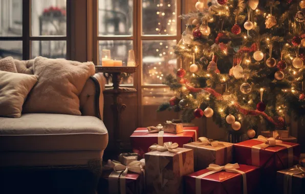 Украшения, шары, елка, Новый Год, Рождество, подарки, new year, happy